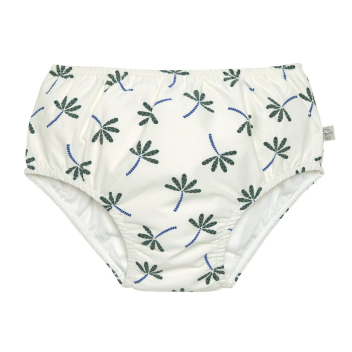 Maillot de bain couche - Palmiers, blanc (Lassig)