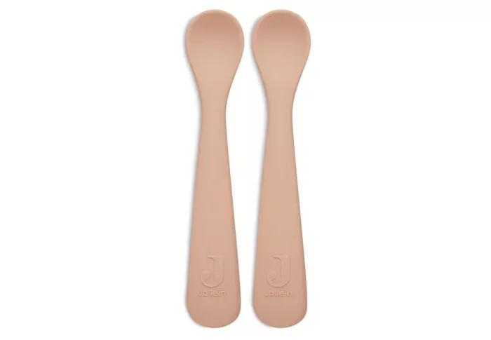Cuillère souple Silicone - Pale Pink - 2 Unités (Jollein)