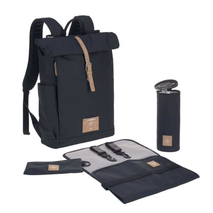 Sac à dos à langer Rolltop, bleu nuit  (Lassig)