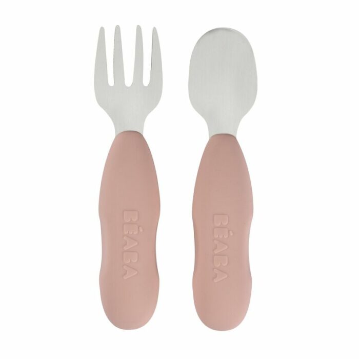 Lot de 2 pré-couverts inox - Barbe à papa (Béaba)