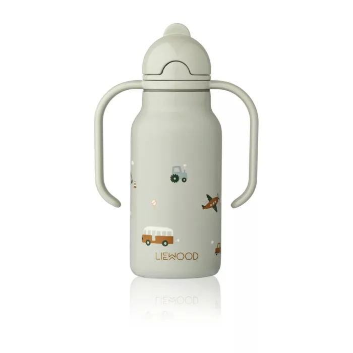 Gourde en acier Kimmie 250 ml Vehicles / Dove blue( Liewood)