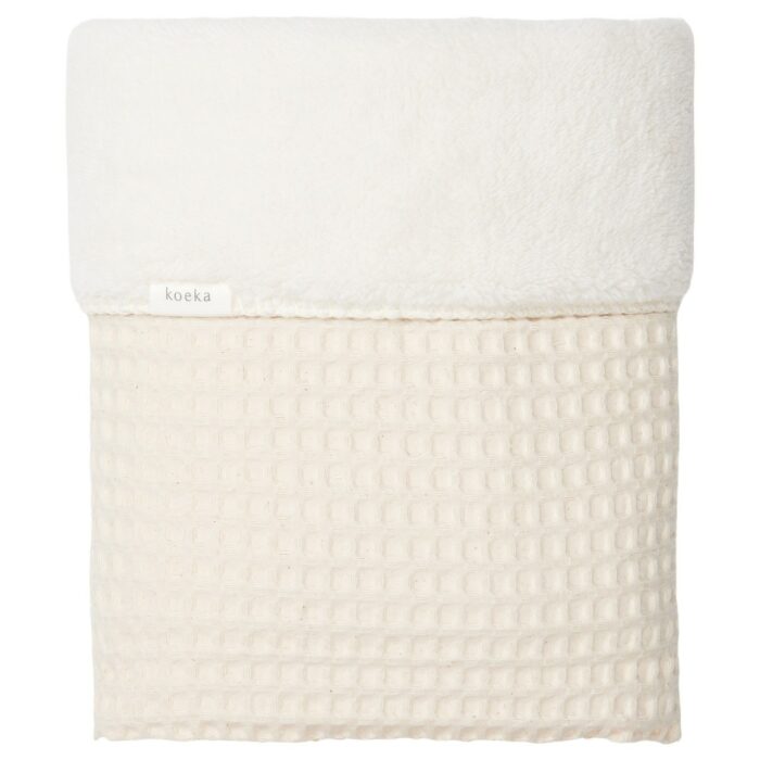 Couverture berceau teddy Oslo natural/pebble 100x75 (Koeka)