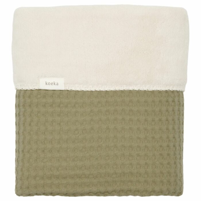 Couverture berceau teddy Oslo moss (Koeka)