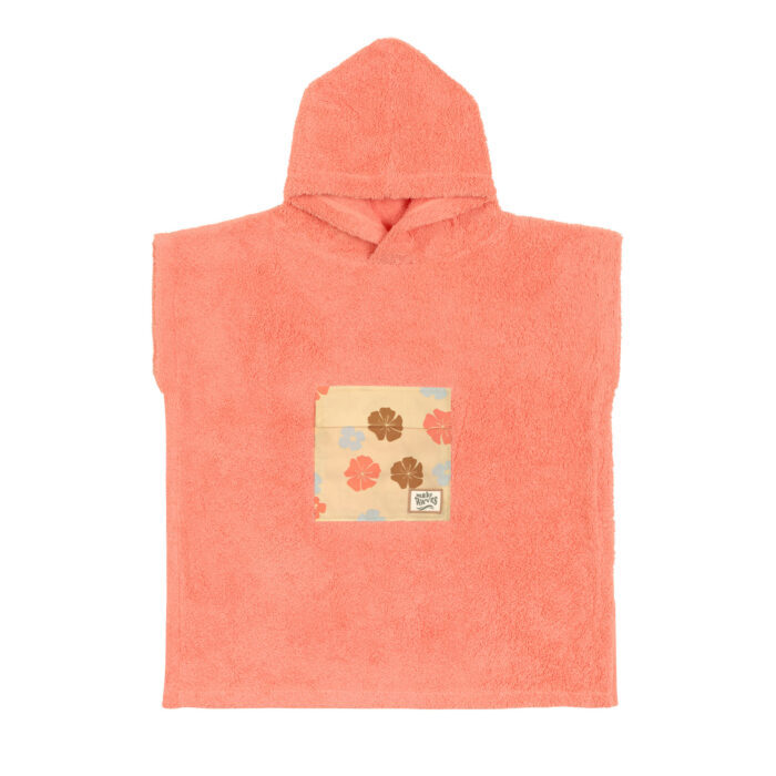 Poncho de surf en éponge enfants, corail (Lassig)