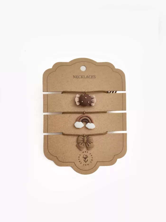 Emballer 3 colliers - arc + bonbons + arc-en-ciel (Mrs ertha)