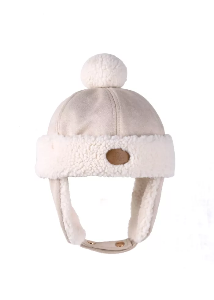 Chapeau aviateur 1-3 ans (ivoire Ertha)