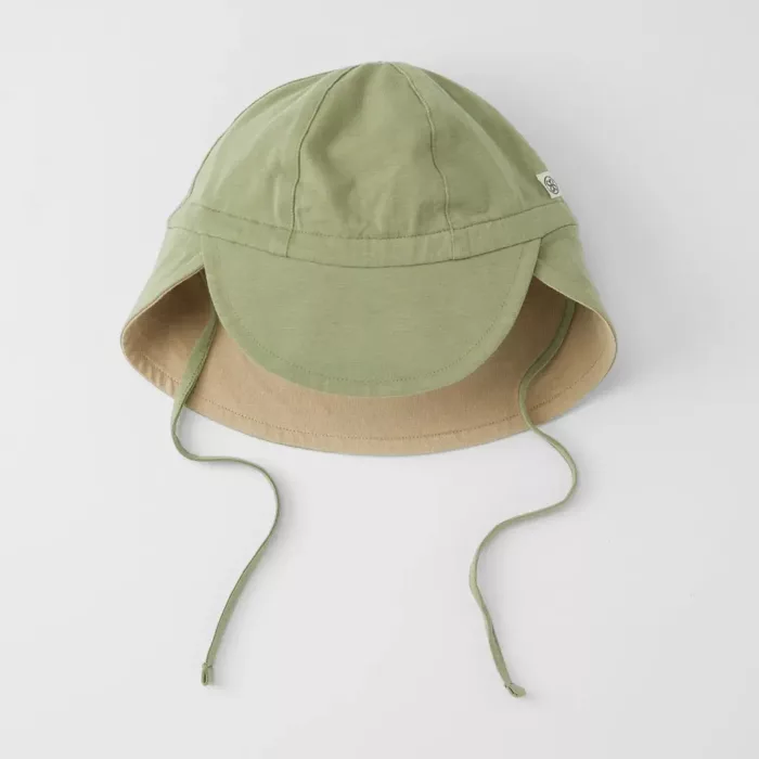 Chapeaux de soleil réversibles UPF 50+ Olive Green / Sandy Beach (Cloby)