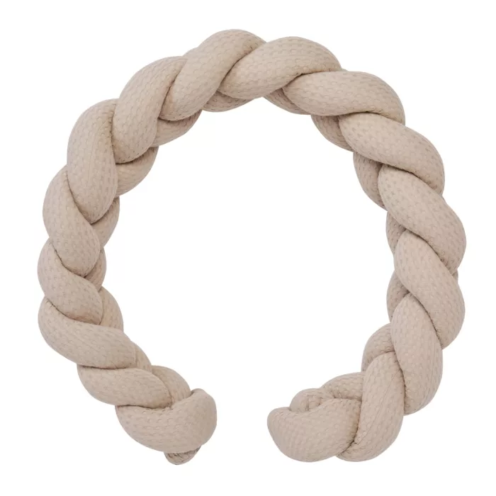Tresse décorative ouatinée en coton gaufré latte (BB and CO)