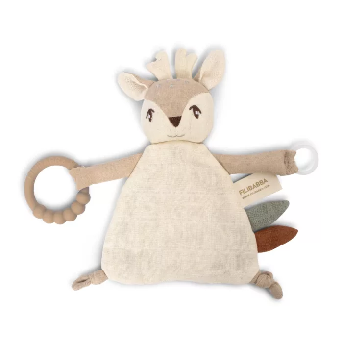 Doudou avec anneau de dentition – Faon par Filibabba (BB&CO)