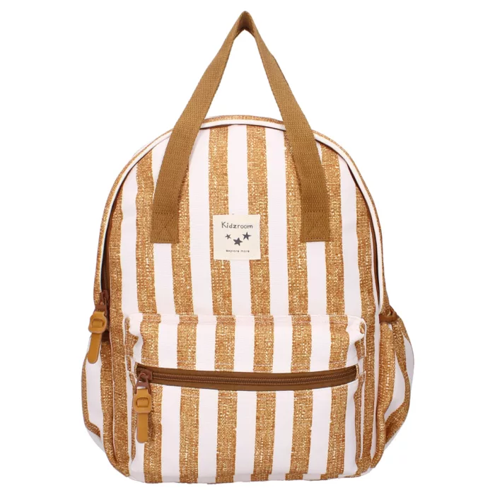 Sac à dos enfant à anses – Rayures caramel (BB&CO)