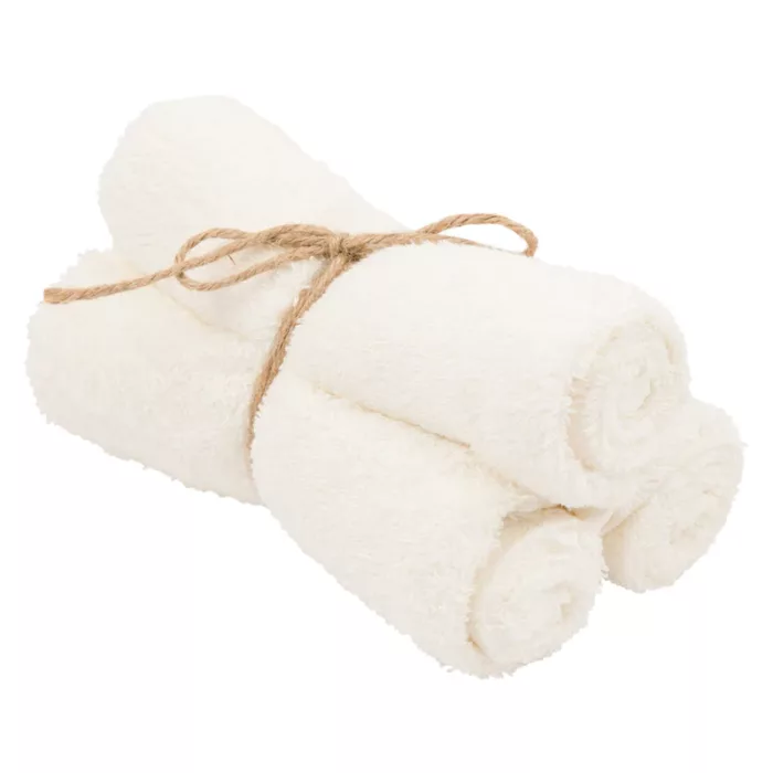 Serviettes pour invités (3 pcs) Daisy white (timboo)