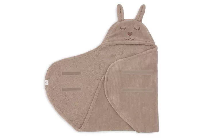 Couverture Portefeuille - Bunny - Cloudy Rib milky coffee (Jollein)