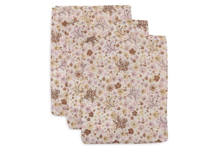 Gant de Toilette Gaze de Coton 15x20cm - Flower Fairies - 3 Unités (Jollein)