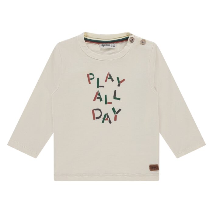 T-Shirt Manches Longues Bébé Garçon Creme (Babyface AW25)