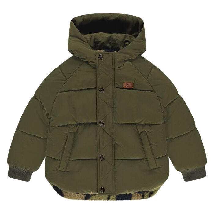 Manteau Garçon Réversible Khaki  AW25 (Stains Stories) – Image 2