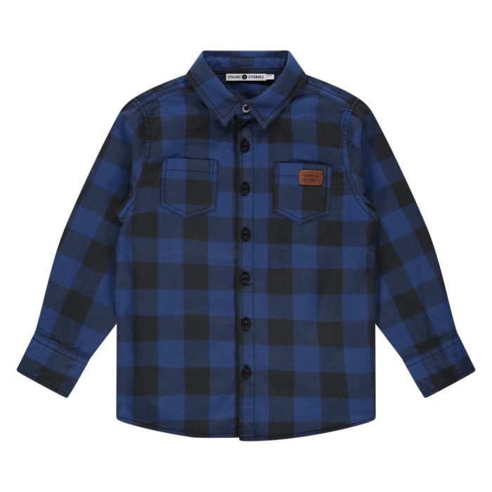 Chemise Garçon Blue Carreaux AW25 (Stains Stories)