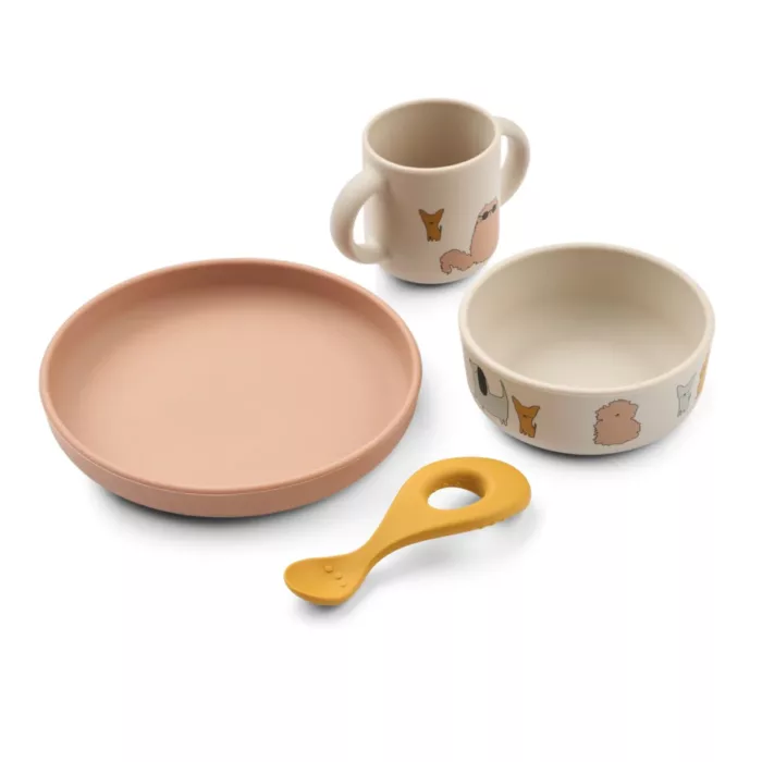 Set de Vaisselle en Silicone Cats and Dogs (liewood)