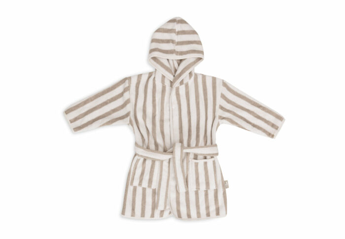 Peignoir en Éponge 3-4 ans - Nougat stripe terry olive  (Jollein)