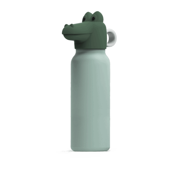 Gourde Crocodile Lid  Peppermint/ Garden Green 350ml (Liewood)