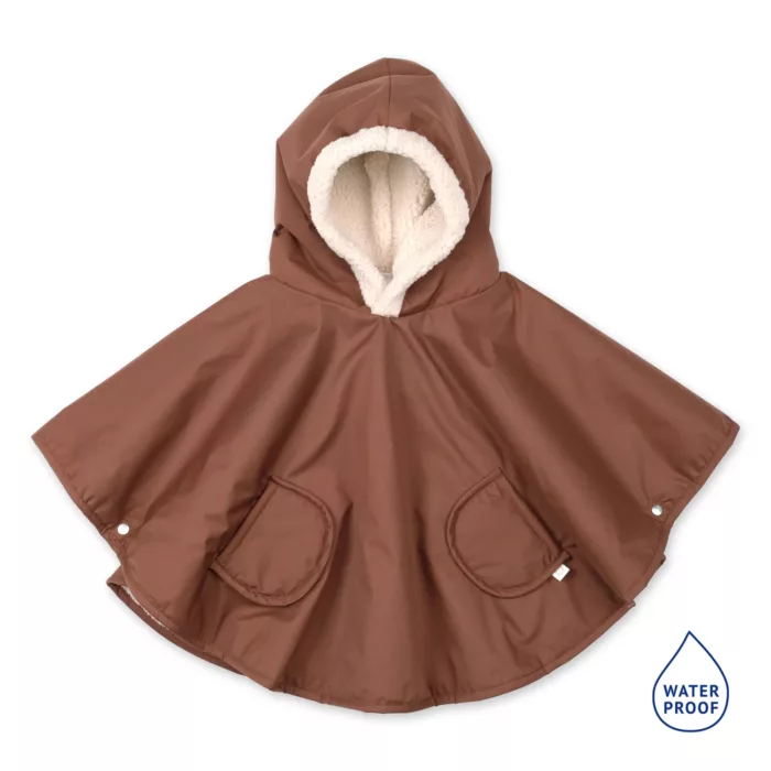 Poncho de voyage Waterproof + teddy 9-36m RAINY Choco (Bemini)