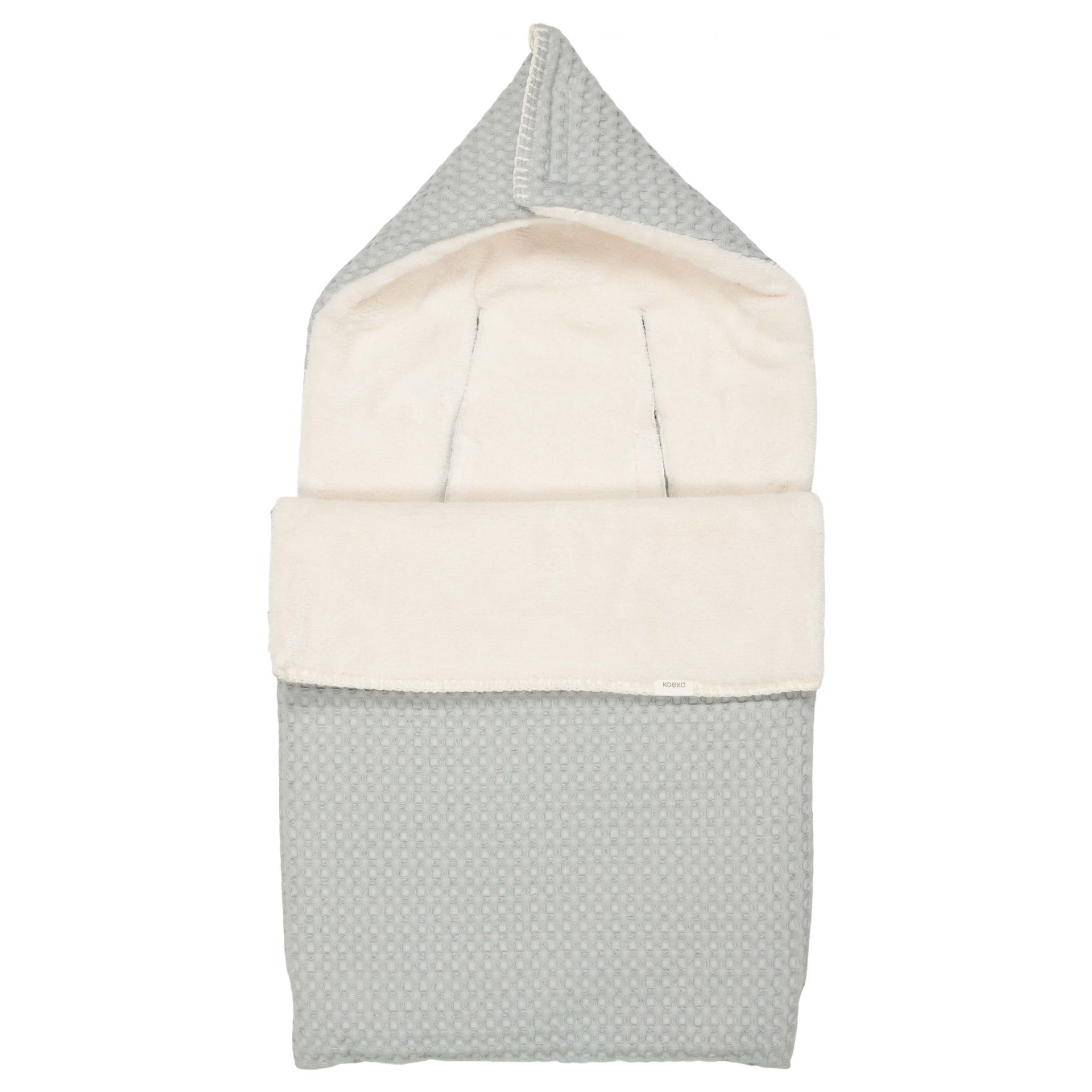 Chancelière 0+ 3/5 Point Gaufré/teddy Oslo air océanique (Koeka)