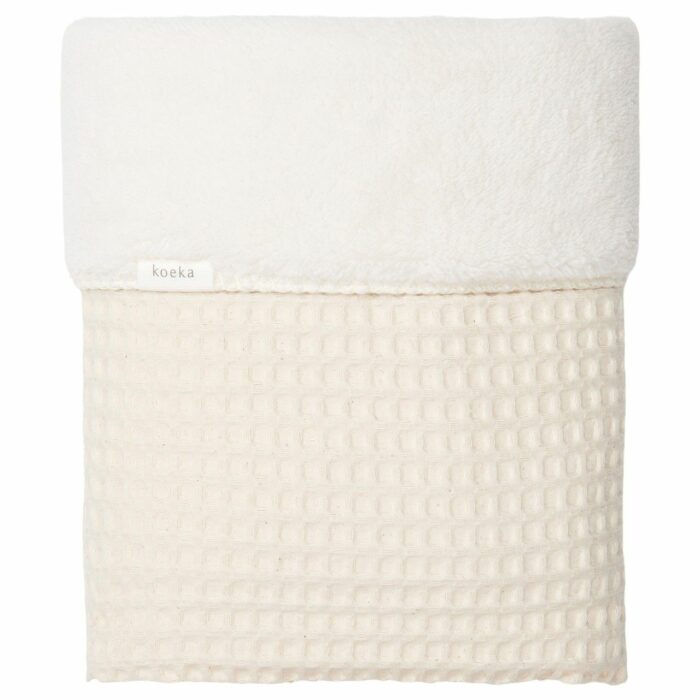 Couverture lit teddy Oslo natural/pebble 140-200CM (Koeka)