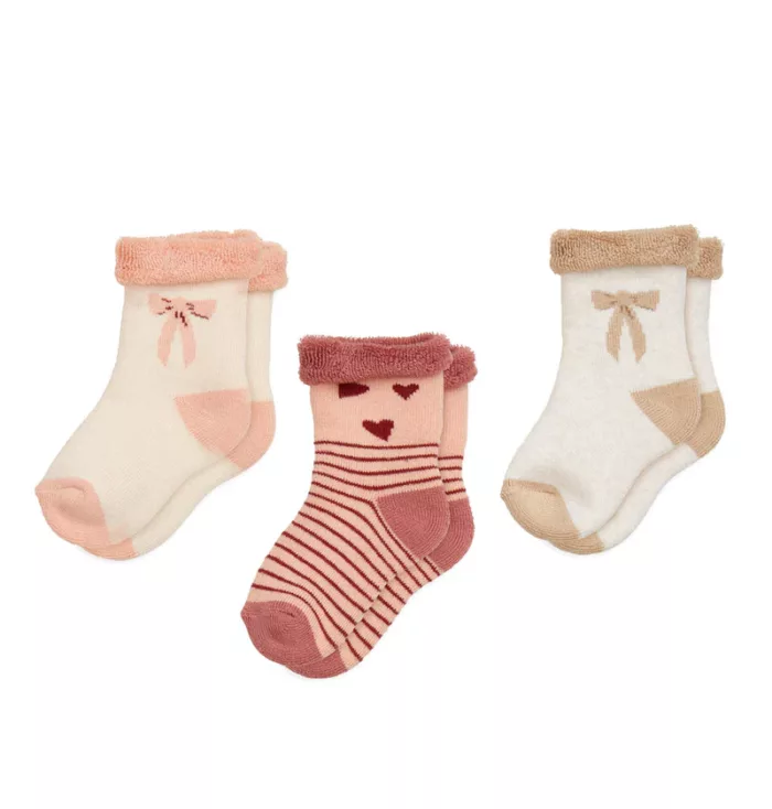 Terry Socks Safi 3 Pack - Bows 13-15 (CamCam)