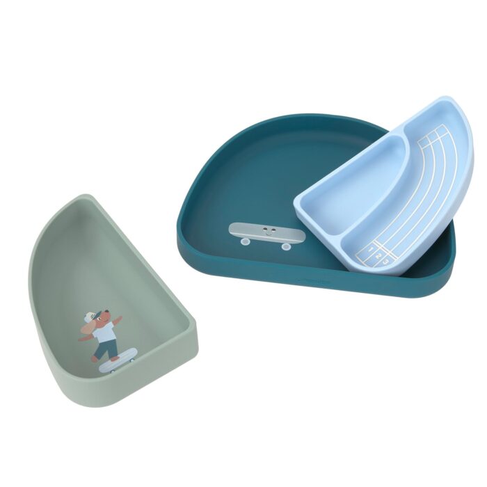 Set de vaisselle silicone (3pcs) enfants Chien (Lassig)