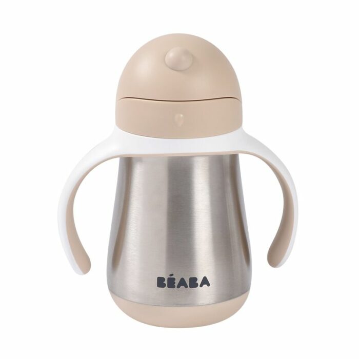 Tasse paille inox 250ml - Terre d'argile (Beaba)
