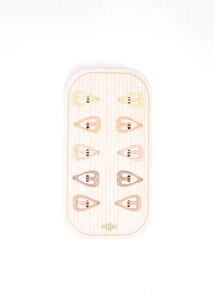 Barrettes à cheveux pailletées en forme de cœur - Multicolore (mrs ertha)