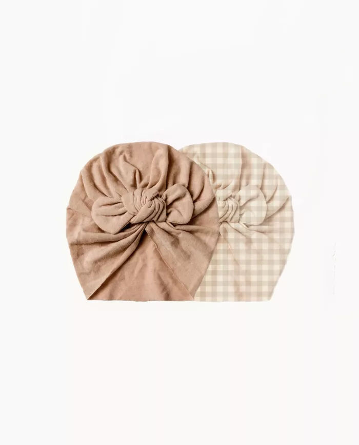 Pack turban jumeau - carrés doux (mrs ertha)