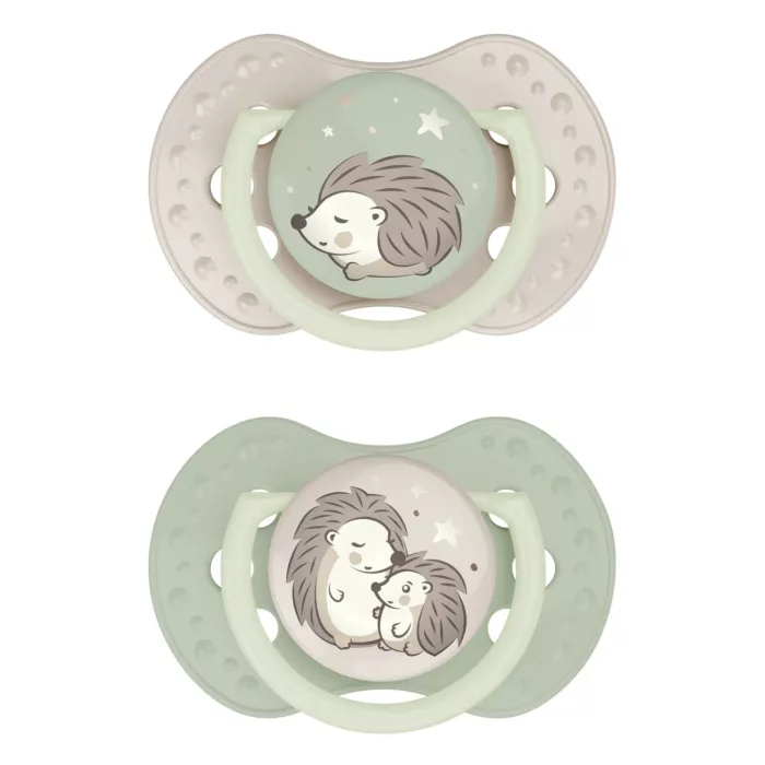 Difrax dynamic sucette Day and Night hérisson 0-6 m (Difrax)