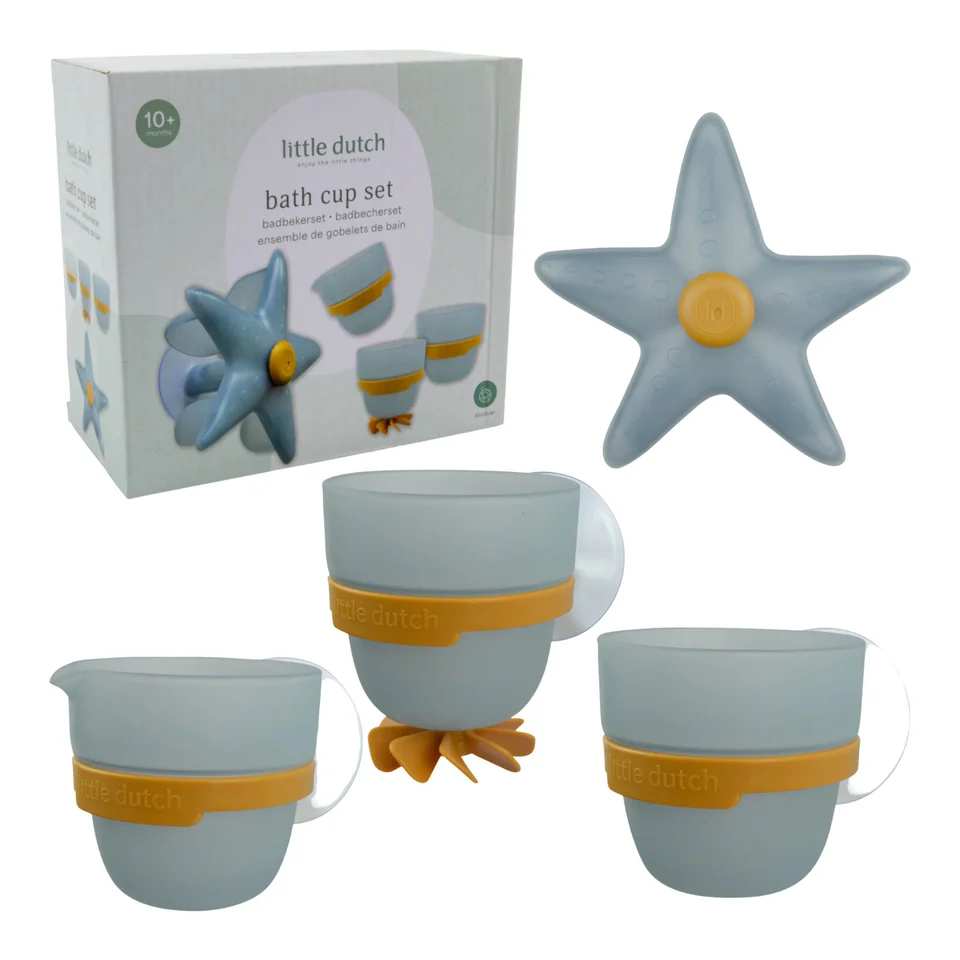 Gobelets de salle de bain - bleu - Essentials (Little Dutch)