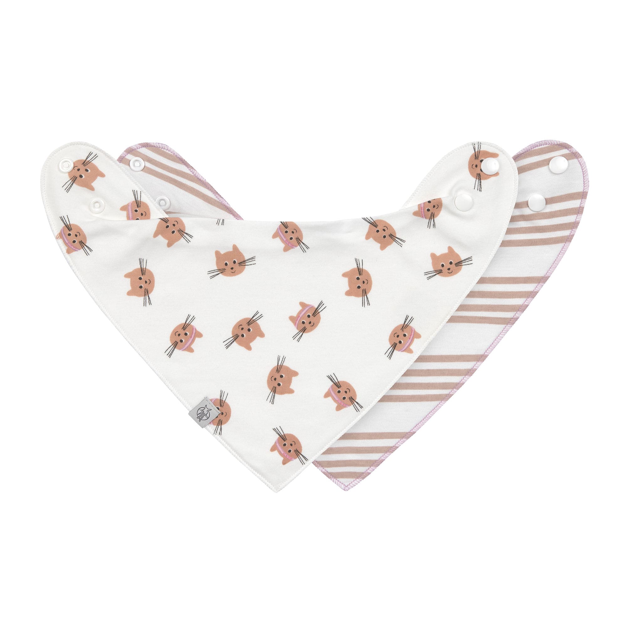 Bandanas Bébé (2 pcs) - Tiny Team, Chat (Lassig)