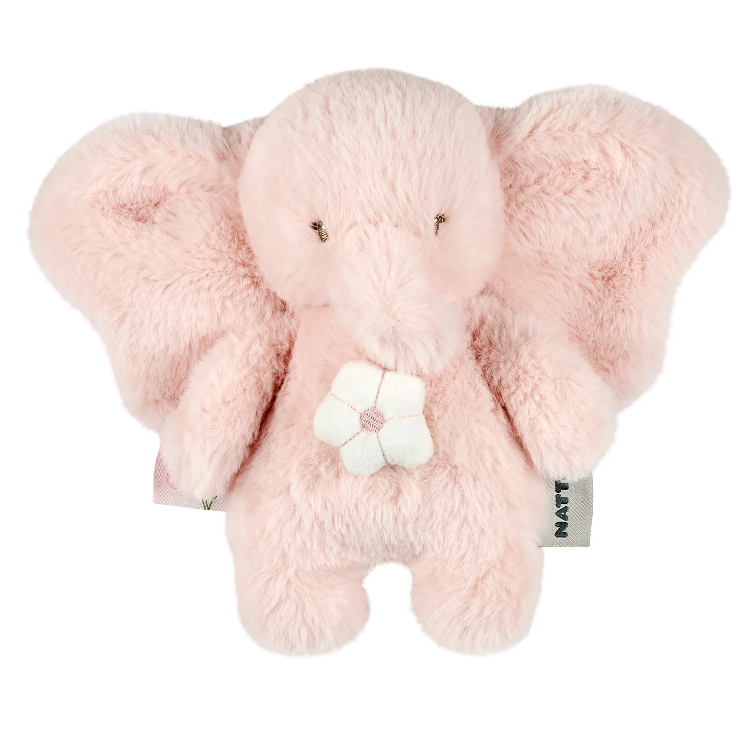 FanFan Peluche Musicale Éléphant – 20 cm – Peluche Douce avec Musique – Rose (Nattou)