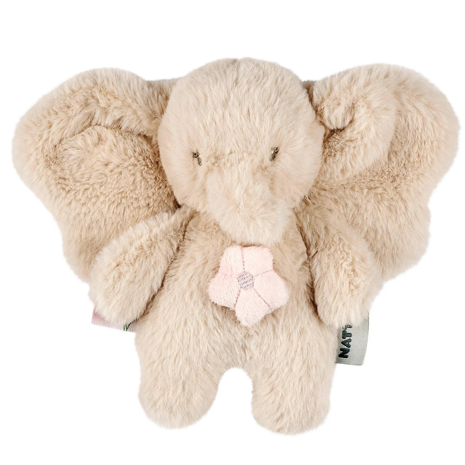 FanFan Peluche Musicale Éléphant - 20 cm - Doudou Musical Doux - Sable (Nattou)