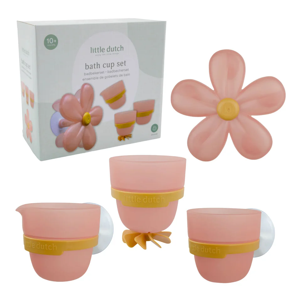 Gobelets de salle de bain - rose - Essentials (Little Dutch)