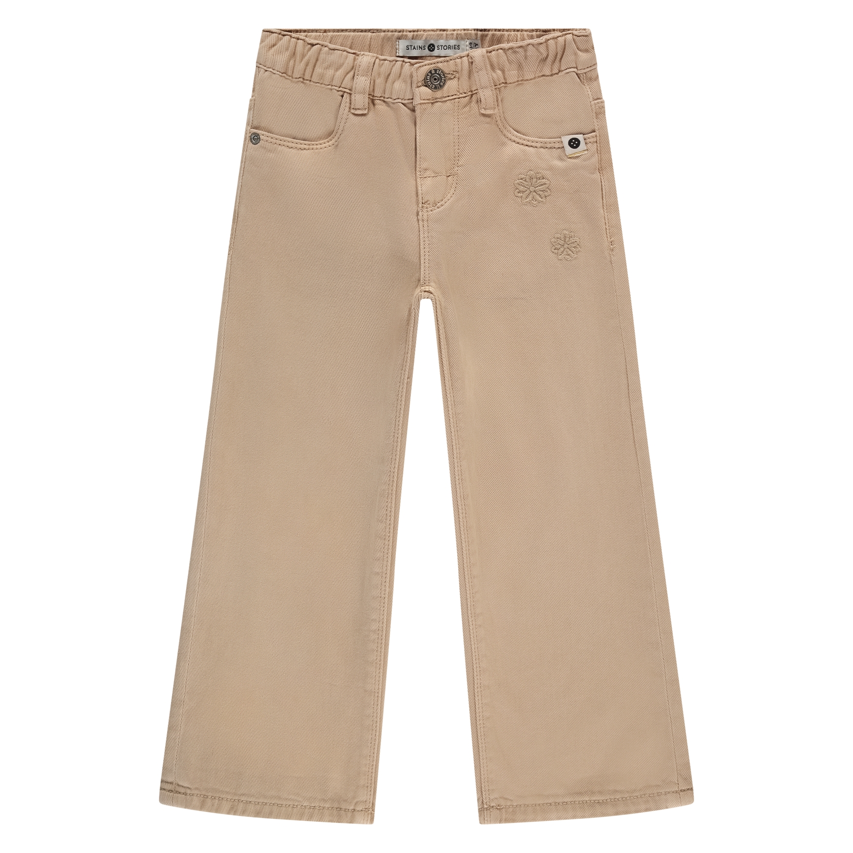 Pantalon Wide Leg Beige Fille SS26 (Stains Stories)