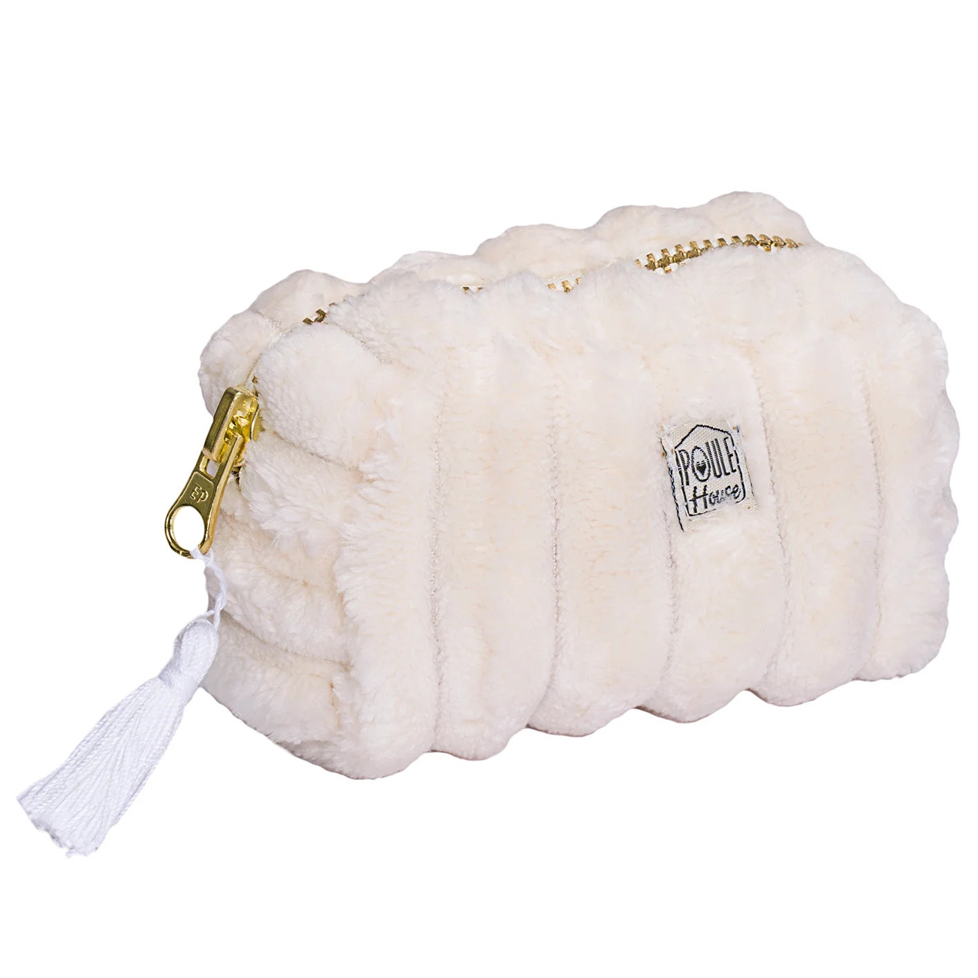 Mini trousse minky matelassé – crème (Bb & Co)