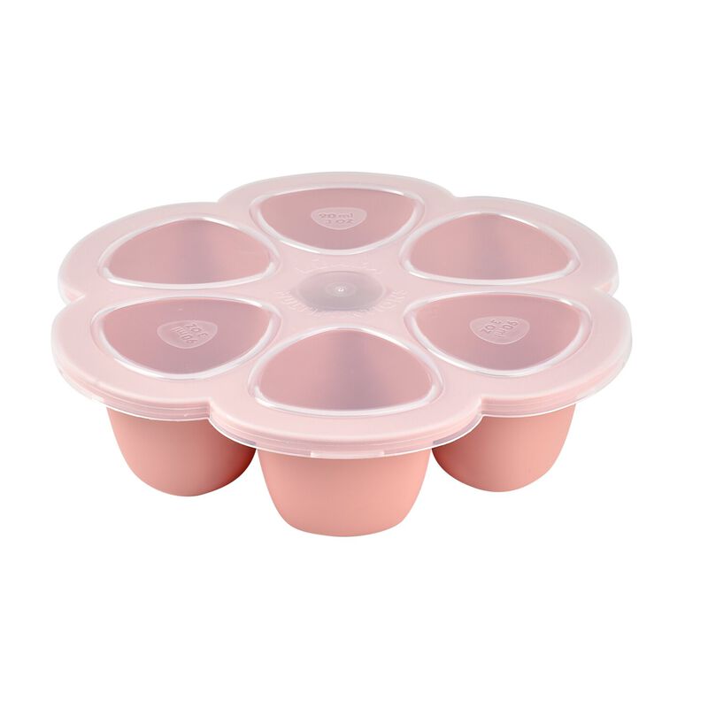 Multiportions silicone 6 x 90 ml vieux rose (Béaba)