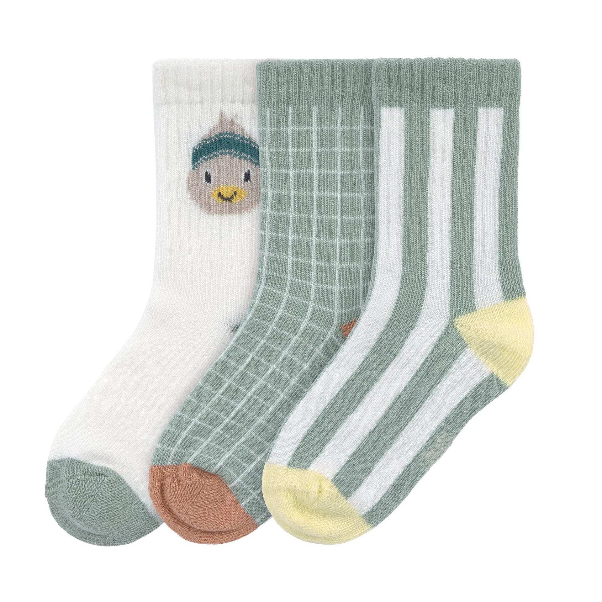 Chaussettes de tennis enfants (3 pcs) - coton bio, canard (Lassig)