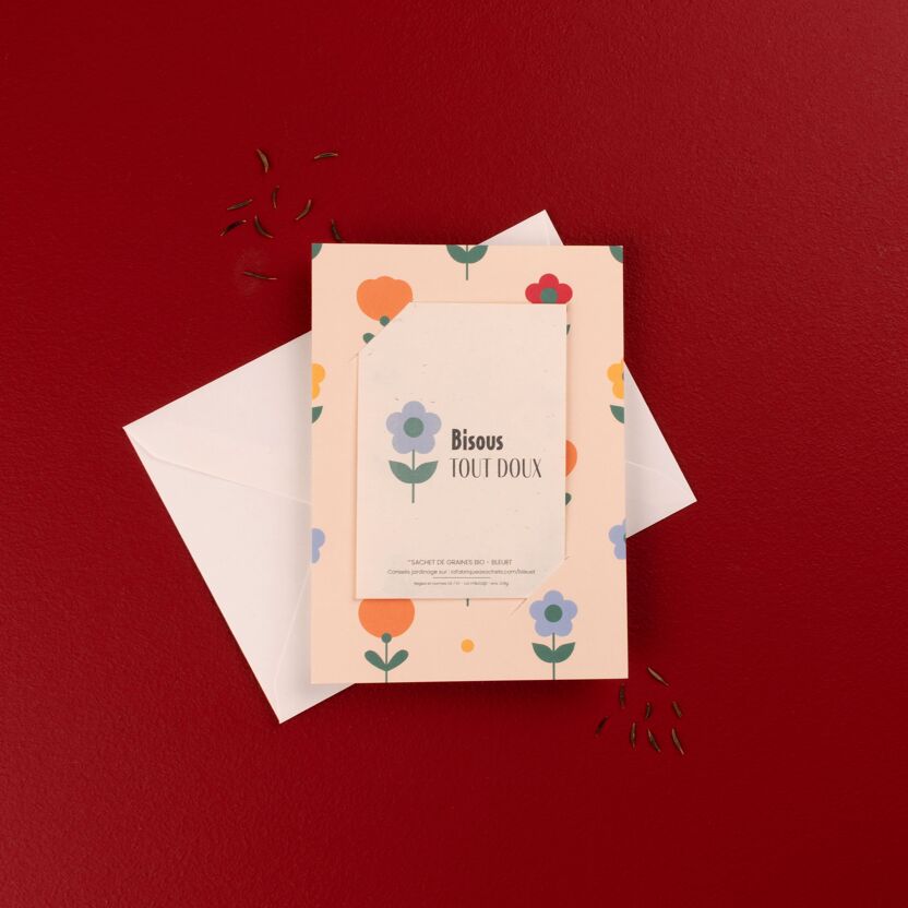 Bisous tout doux – Carte d’amour à semer (La Fabrique à sachets)