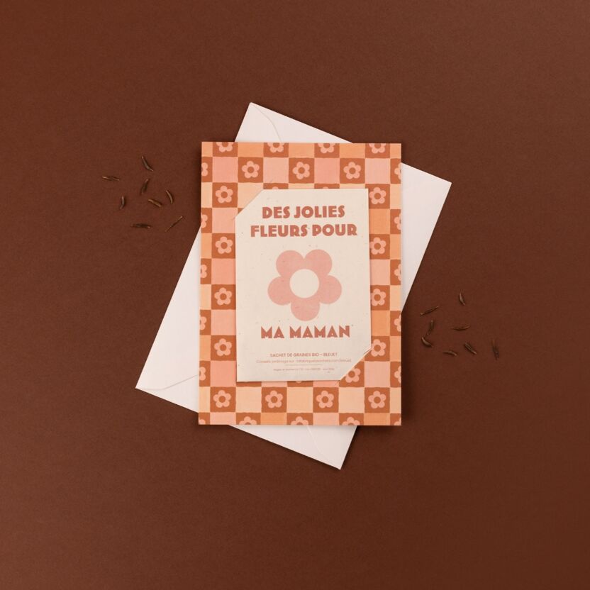 Des jolies fleurs pour maman - Carte à semer (La Fabrique à sachets)