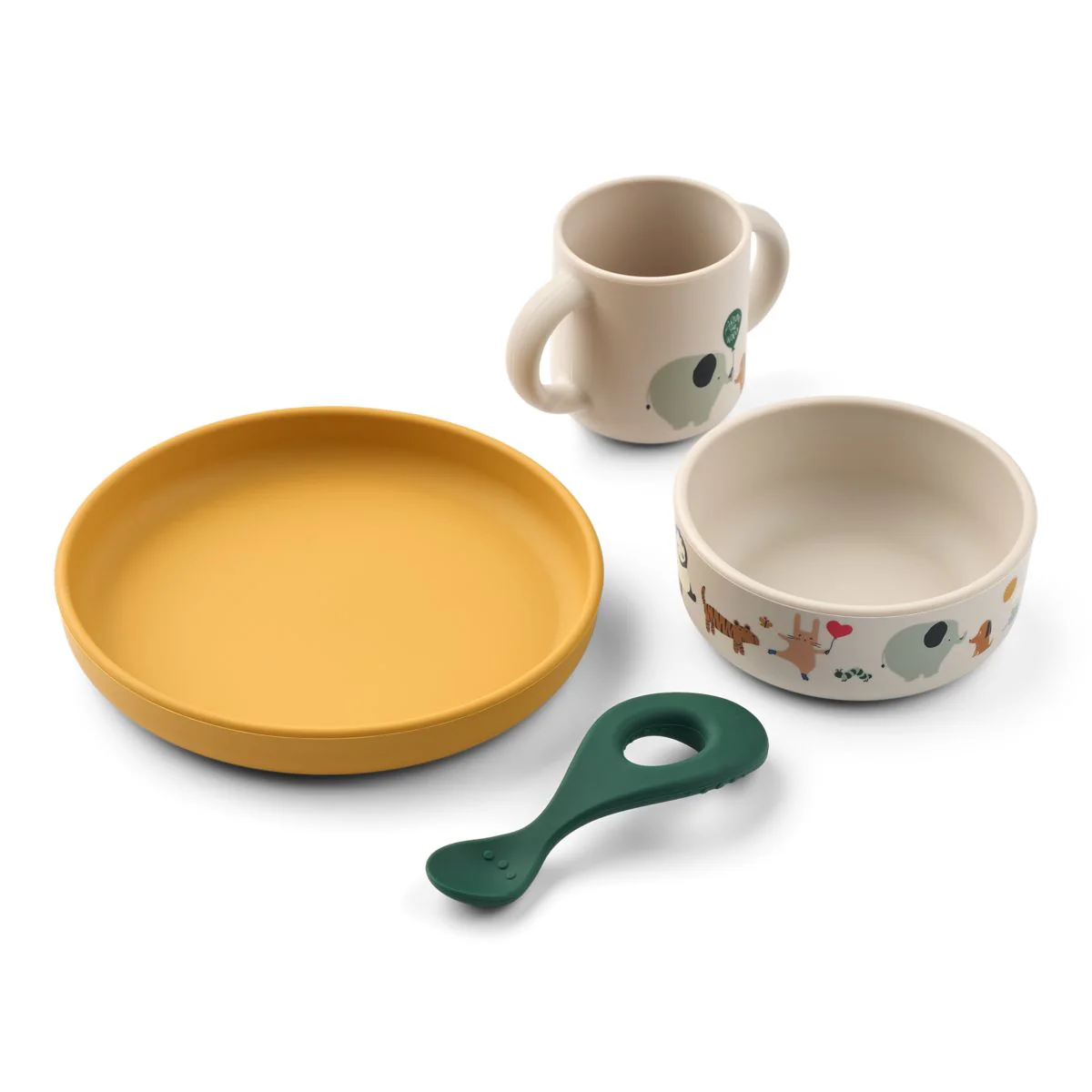 Set de Vaisselle en Silicone VIVI Around the world / Sandy (Liewood)