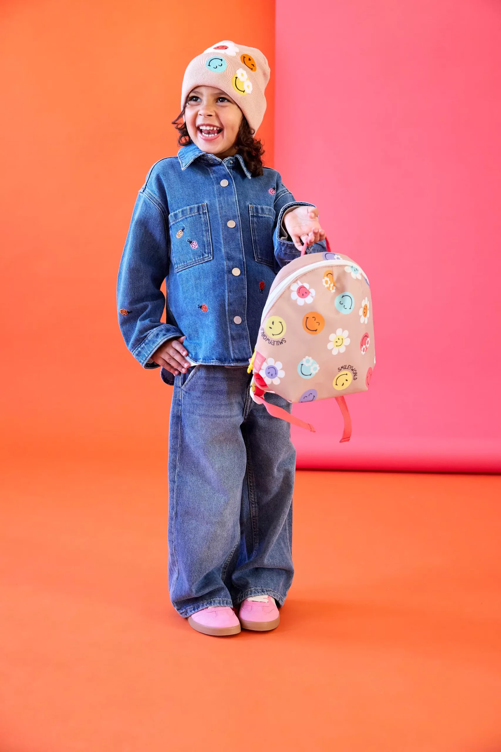 Sac à dos crèche - SmileyWorld®, Rose (Lassig) – Image 3