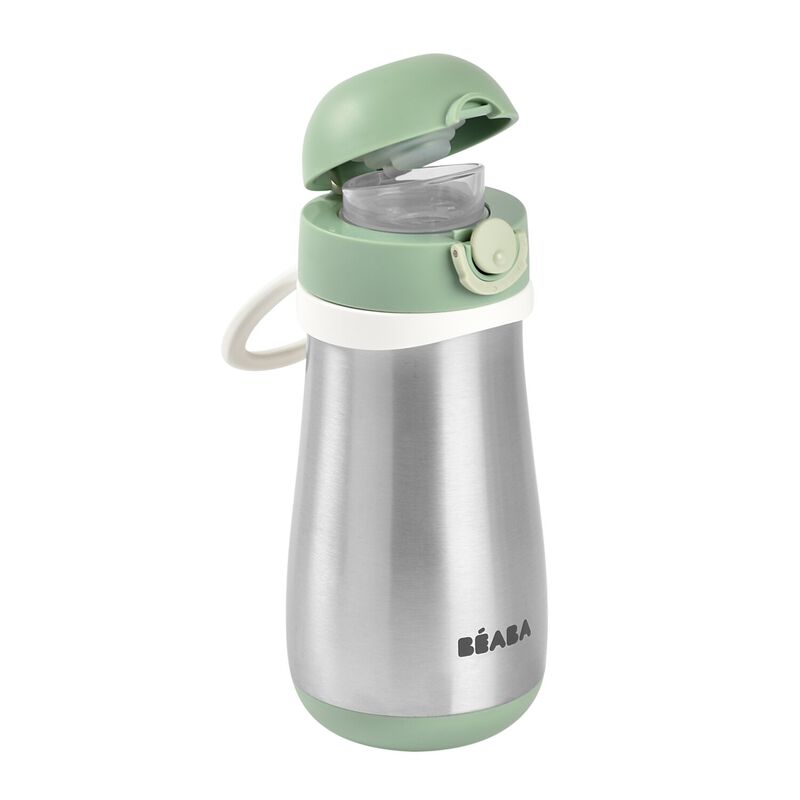 Gourde inox 350 ml + anse - vert sauge (Béaba) – Image 2