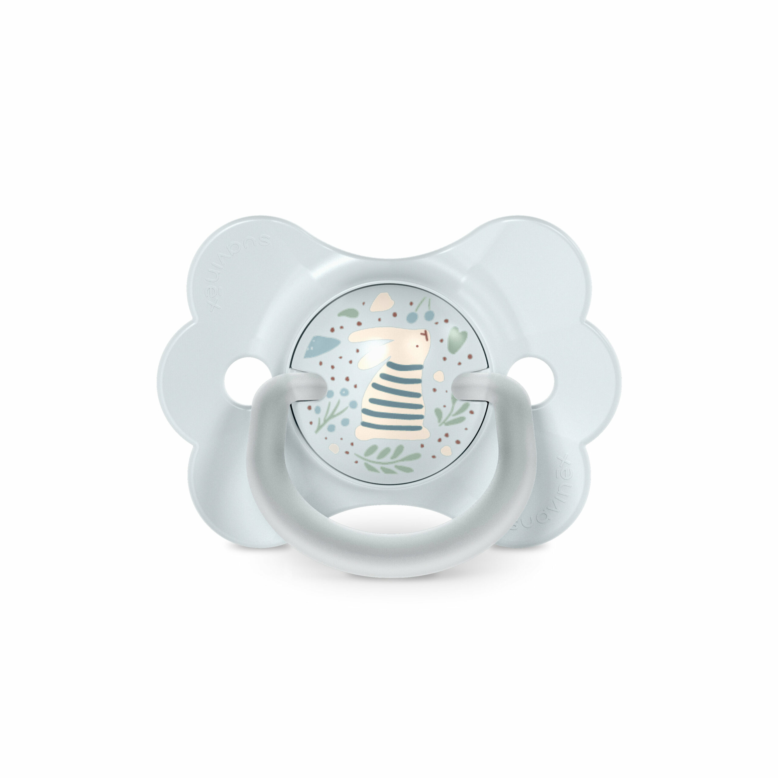 Sucette Butterfly SX Pro 0/6M décorée Wonderland - Lapin Bleu (Suavinex)