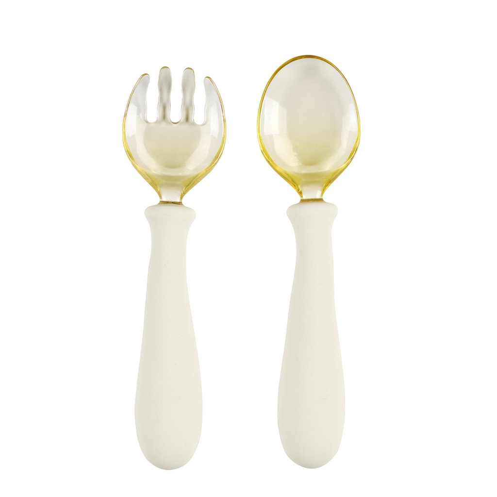 Set cuillère et fourchette flexible 8M+ (Nattou)