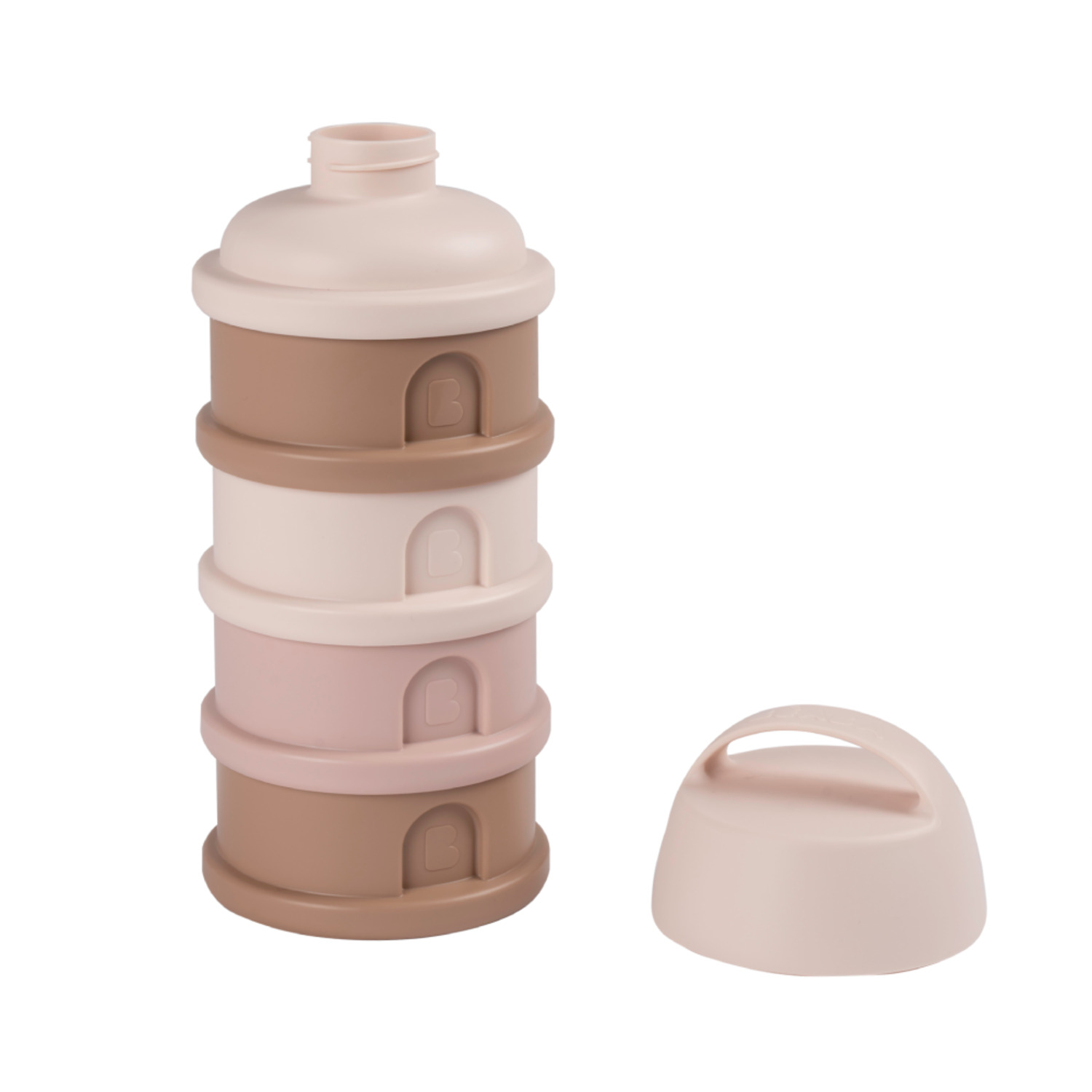 Boîte doseuse de lait 4 compartiments empilables - Barbe à papa (Beaba) – Image 4