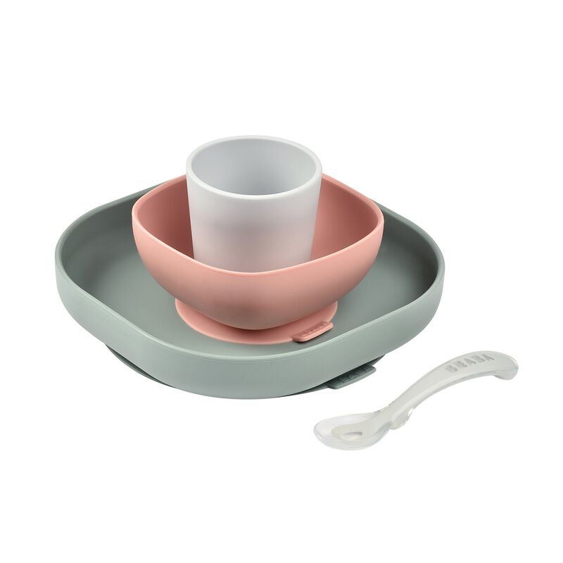 Coffret repas silicone Eucalyptus (Béaba)